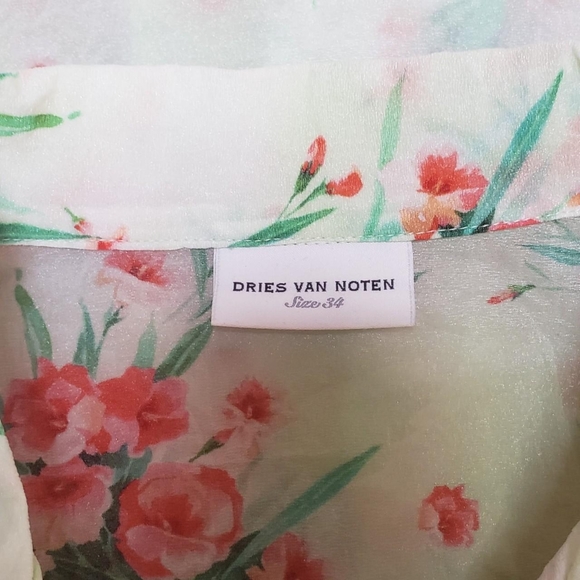 Dries van Noten Floral Green Button Up Shirt - Picture 3 of 3